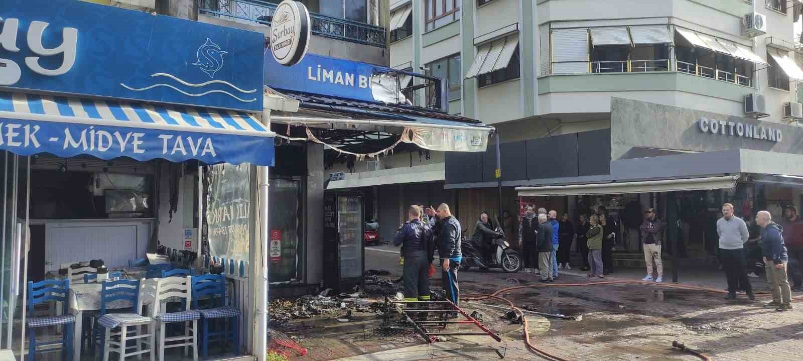 Erdek’te restoran yandı