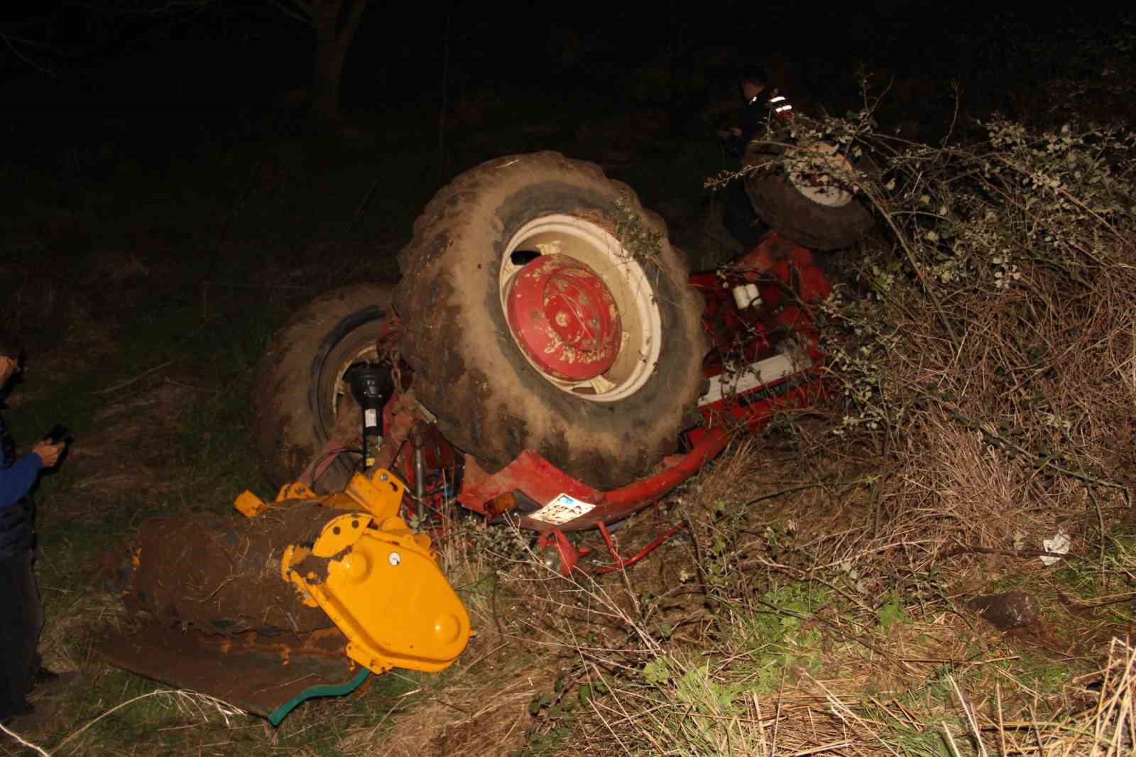 Çan’da takla atan traktör ters döndü: 1 yaralı