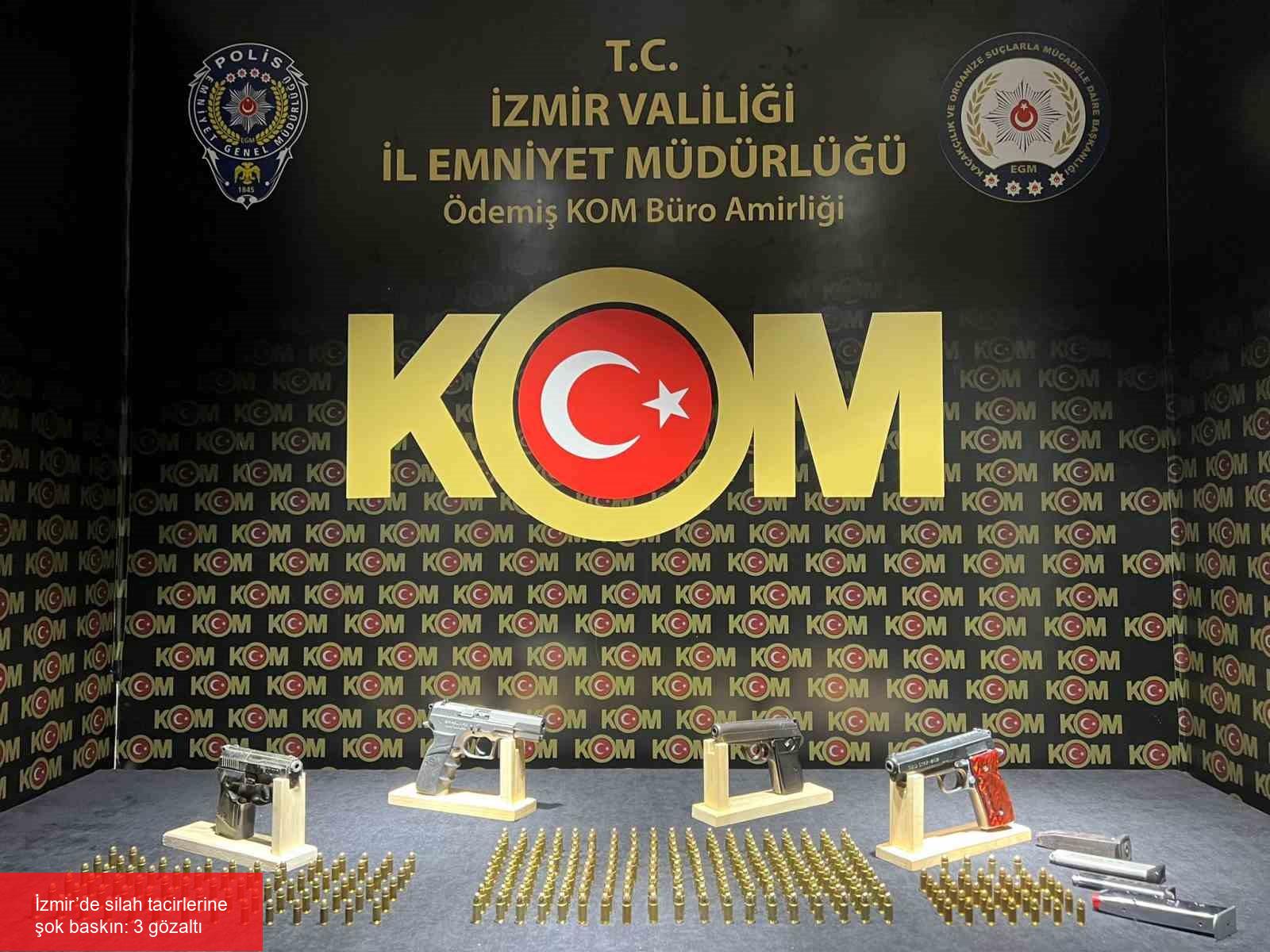 İzmir’de silah tacirlerine şok baskın: 3 gözaltı