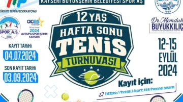 2024 Avrupa Spor Şehri Kayseri, 12 Yaş Hafta Sonu Tenis Turnuvası’na ev sahipliği yapacak