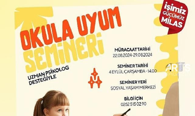 Milas Belediyesi tarafından okula yeni başlayacak öğrencilerin velileri için ‘Okula Uyum Semineri’ gerçekleştirilecek.