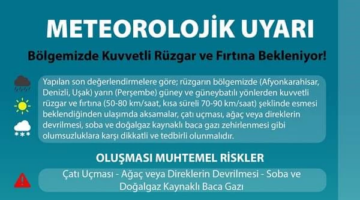 Kuvvetli Rüzgar ve Fırtına Uyarısı!