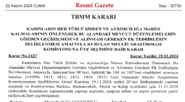 Kadınlara şiddeti önleyecek Araştırma Komisyonu 'Resmi'leşti