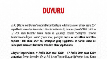 AFAD’dan 1000 Sözleşmeli Personel Alımı: Başvuru Tarihleri Belli Oldu!