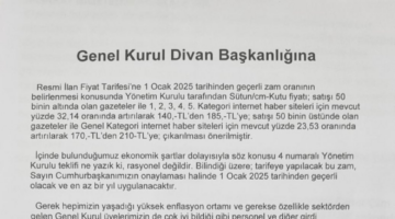 Basın İlan’da ilan fiyat artış önergesi reddedildi