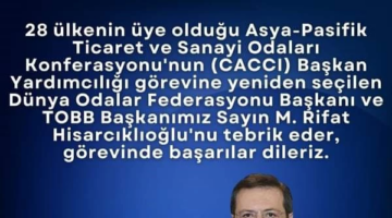 Rifat Hisarcıklıoğlu CACCI Başkan Yardımcılığına Yeniden Seçildi