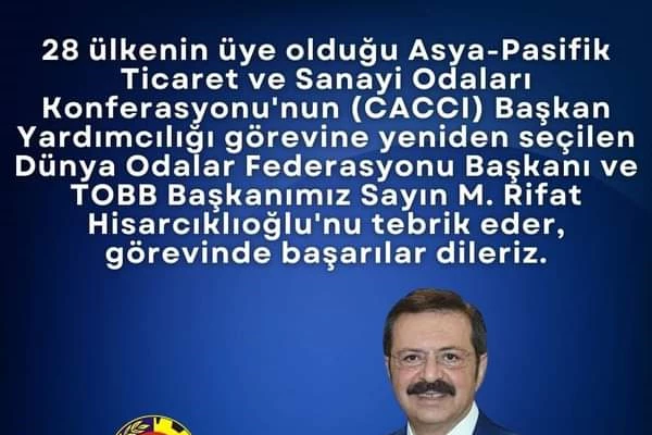 Rifat Hisarcıklıoğlu CACCI Başkan Yardımcılığına Yeniden Seçildi