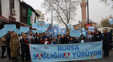 Bursa'da diyabete mavi balonlu farkındalık