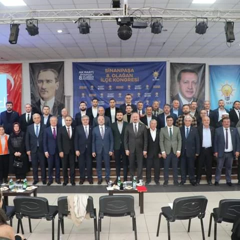 Sinanpaşa'da AK Parti Kongresi Coşkuyla Gerçekleştirildi