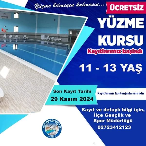 İscehisar'da Ücretsiz Yüzme Kursu Fırsatı