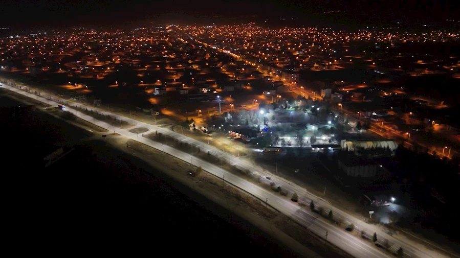 6.6 Kilometrelik Yol Aydınlatıldı