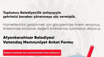 Afyonkarahisar'da Toplumcu Belediyecilik Anlayışıyla Anket Çalışması Başladı